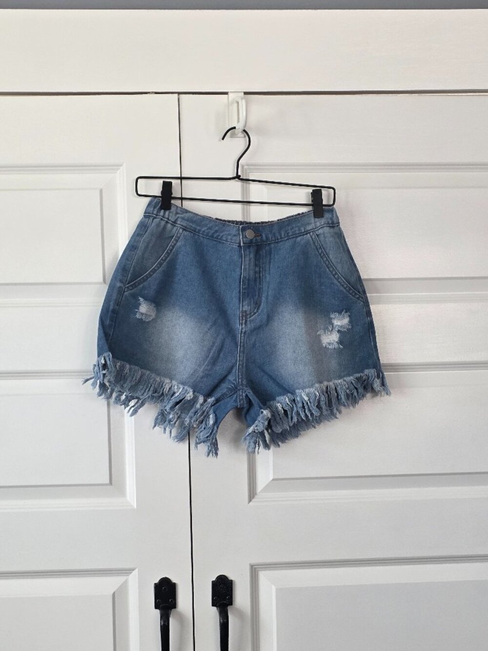 NWT: Hayden Distressed Fringe Denim Shorts